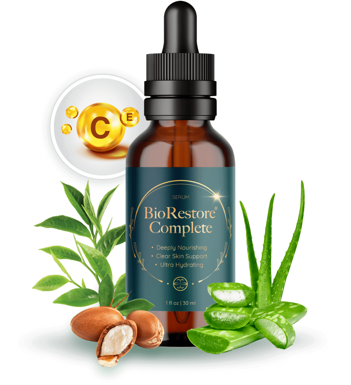 BioRestore Complete natural ingredients for healthy and glowing skin